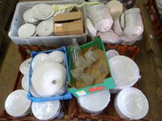 *Large Quantity of Assorted White China Including