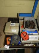 Tray Containing Assorted Drill Bits, Hole Saws, Ta