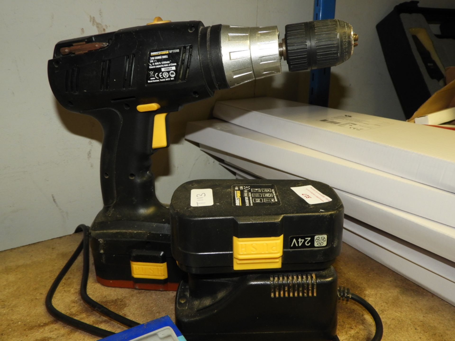 24v Cordless Drill with Spare Battery and Charger