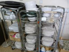 *Large Quantity of White China Dinner Plates, Shot