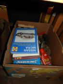 Box Containing Haynes Manuals, Spanners, Tape Meas