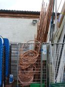 *Cage Containing a Large Quantity of Copper Pipe