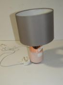 Copper & Pink Lamp with Grey Shade
