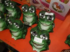 *Three Solar Powered Frogs