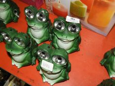 *Three Solar Powered Frogs