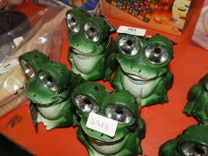 *Three Solar Powered Frogs