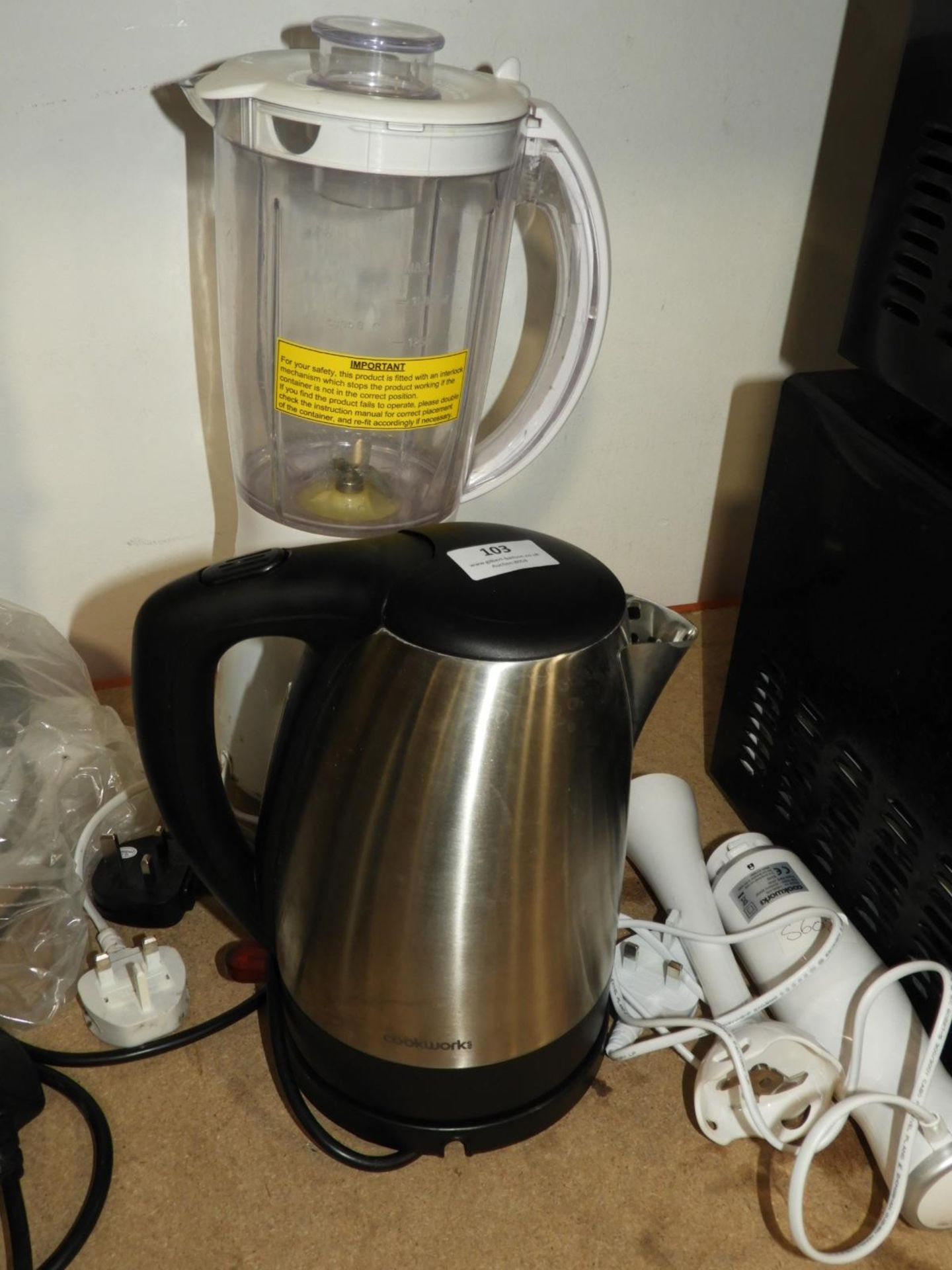 Stainless Steel Kettle, and a Blender