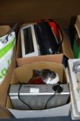 Box Containing Electrical Items, Kettles, etc.