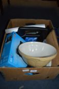 Box of Assorted Electrical Items Including Portabl