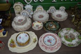 Large Collection of Assorted Pottery Clocks, Part
