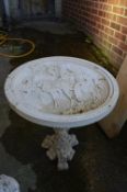 Small Chinese Style Garden Table in Cast Resin