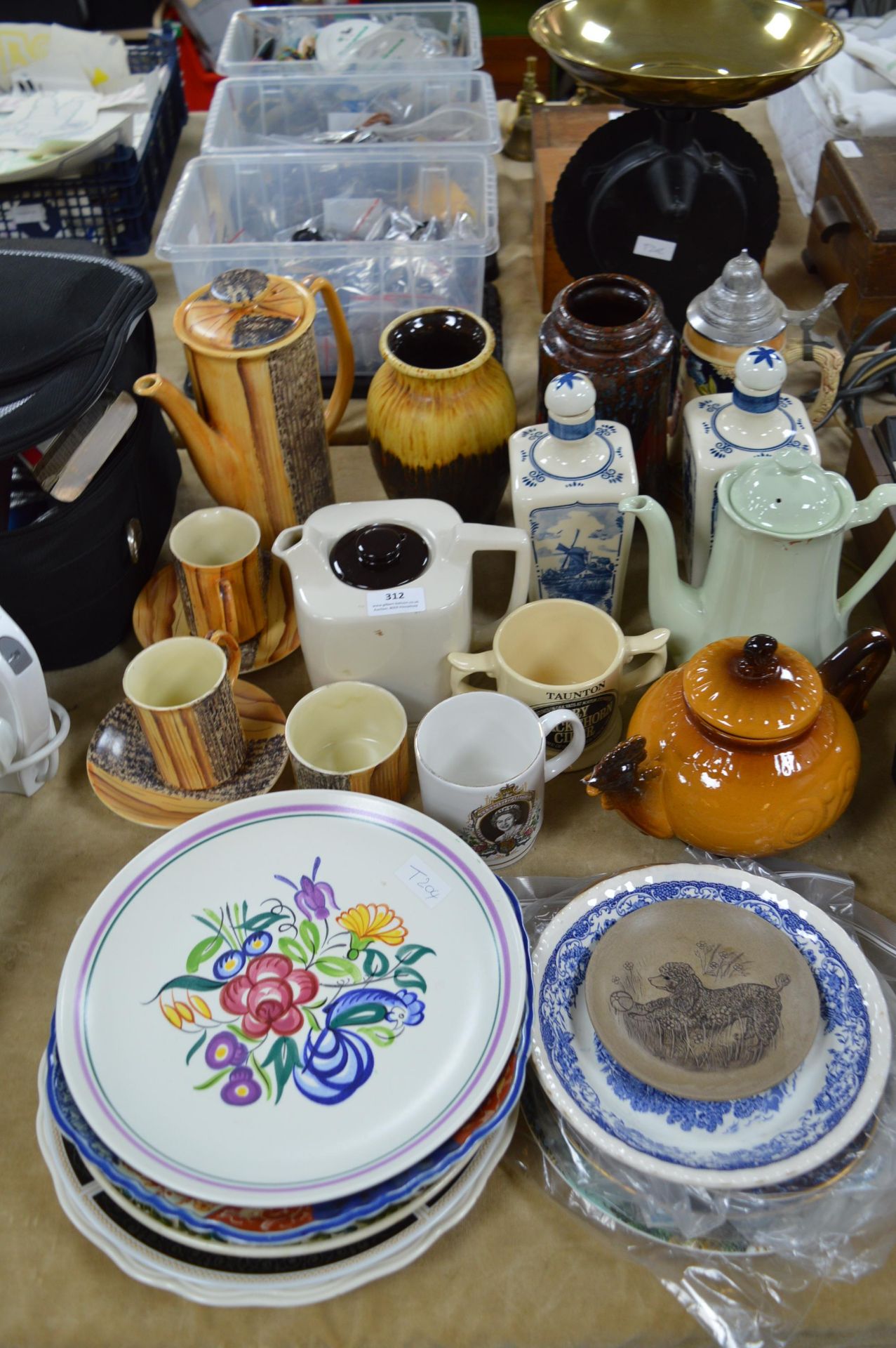 Collection of etro Pottery Including Poole Plate,