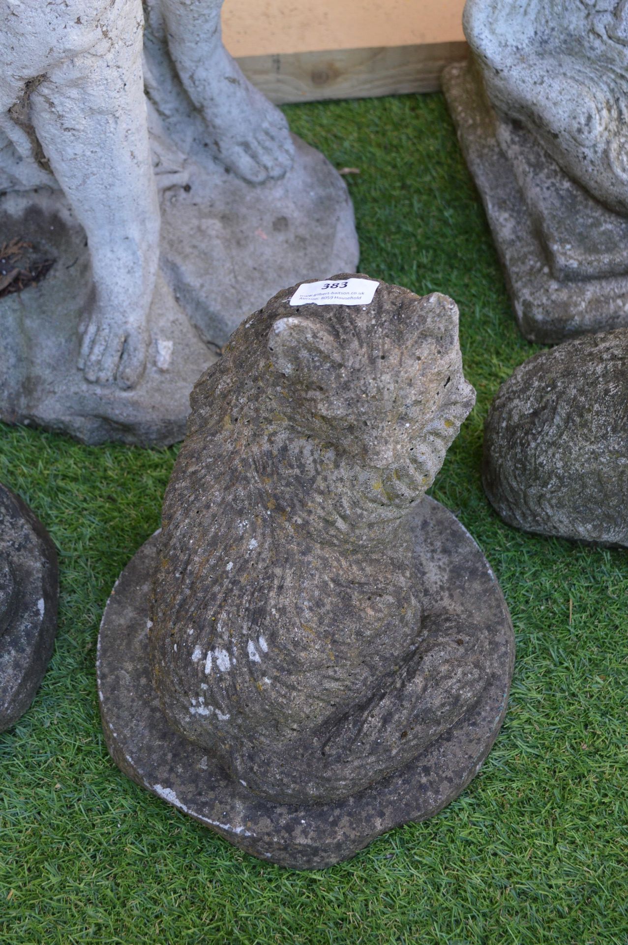 10" Concrete Garden Cat Ornament