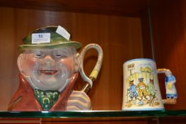 Beswick Character Jug (Some Faults) and a Tankard