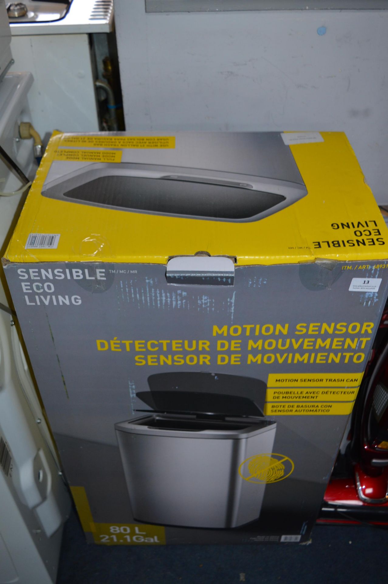 *80L Motion Sensor Waste Bin