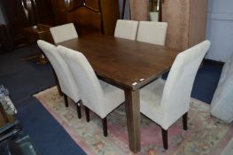 Dining Table & Six Chairs (AF) 180cm x 91cm