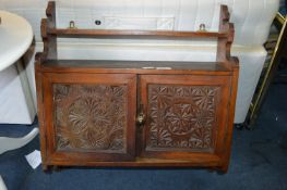 Victorian Carved Oak Hall Shelf