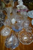 Large Collection of Cut Glass Jugs, Dishes, etc.