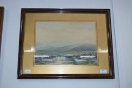 Gilt Framed Edwardian Watercolour - Moorland View