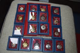 Tray Lot of Seventeen Reproduction Fob Watches