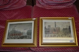 Pair of Gilt Framed Lowry Prints