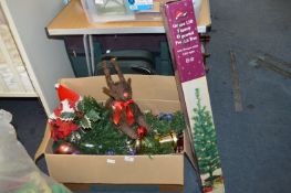 *Box Containing Christmas Decorations, Tree, etc.