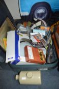 Suitcase Containing a Quantity of CDs, Ceiling Lig