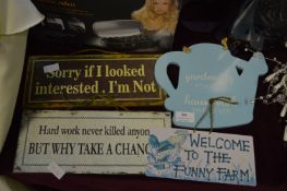 Four Assorted Humorous Signs