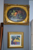 Two Gilt Framed Pictures - Still Life, and Contine