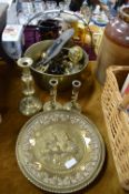 Large Collection of Brassware; Brassware, Candlest