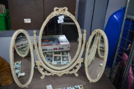 Oval Triple Dressing Table Mirror