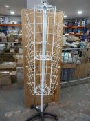 *Rotating Wire Shop Display Stand on Wheels