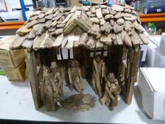 Driftwood model House and Figures