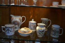 Seven Items of Vintage Pottery Including Crown Ducal