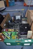Box of Assorted Electronic Equipment, etc.