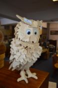 Wooden Owl Ornament
