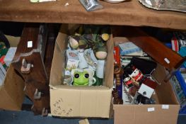 Two Boxes of Assorted Household Items; Small Books