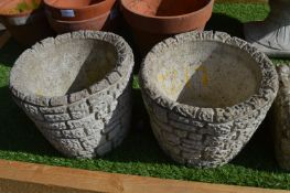 Two Brick Effect Planters