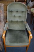 Green Upholstered Armchair