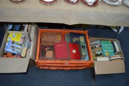 Large Orange Crate and Box of Assorted Hardback Bo