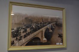 Framed Sepia Print of London Bridge