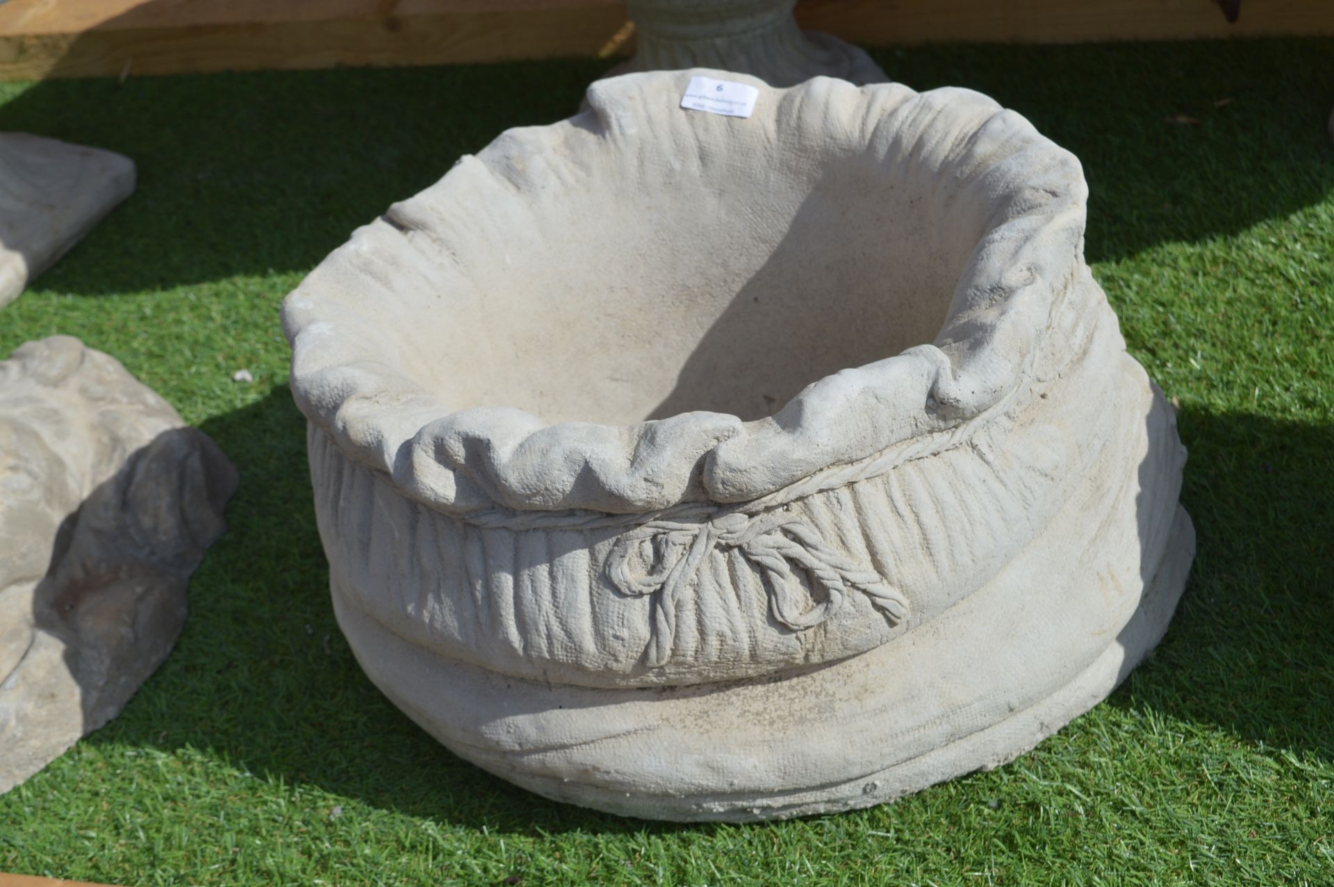 Reconstituted Limestone Planter in the Form of a S