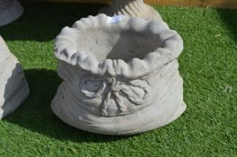 Reconstituted Limestone Planter in the Form of a S