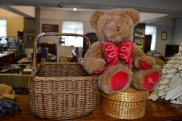 Basket, Teddy Bear and a Sewing Box