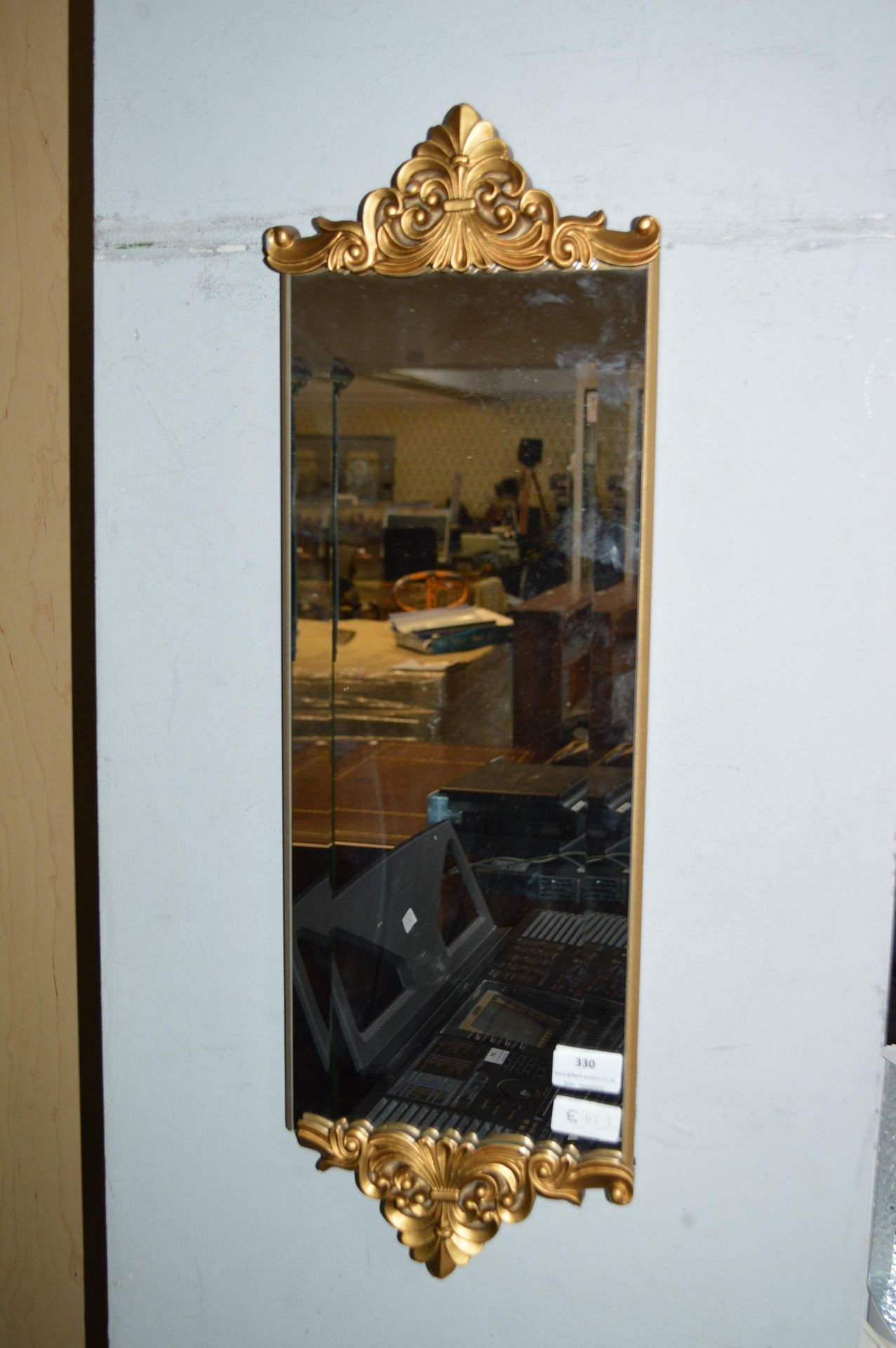 Decorative Gilt Framed Bevelled Edge Wall Mirror