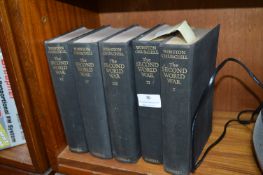 Five Assorted Volumes of Winston Churchill WWII Books (First Edition)