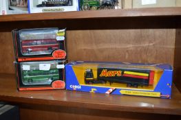 Three Boxed Diecast Model Vehicles; Mars Corgi Lor