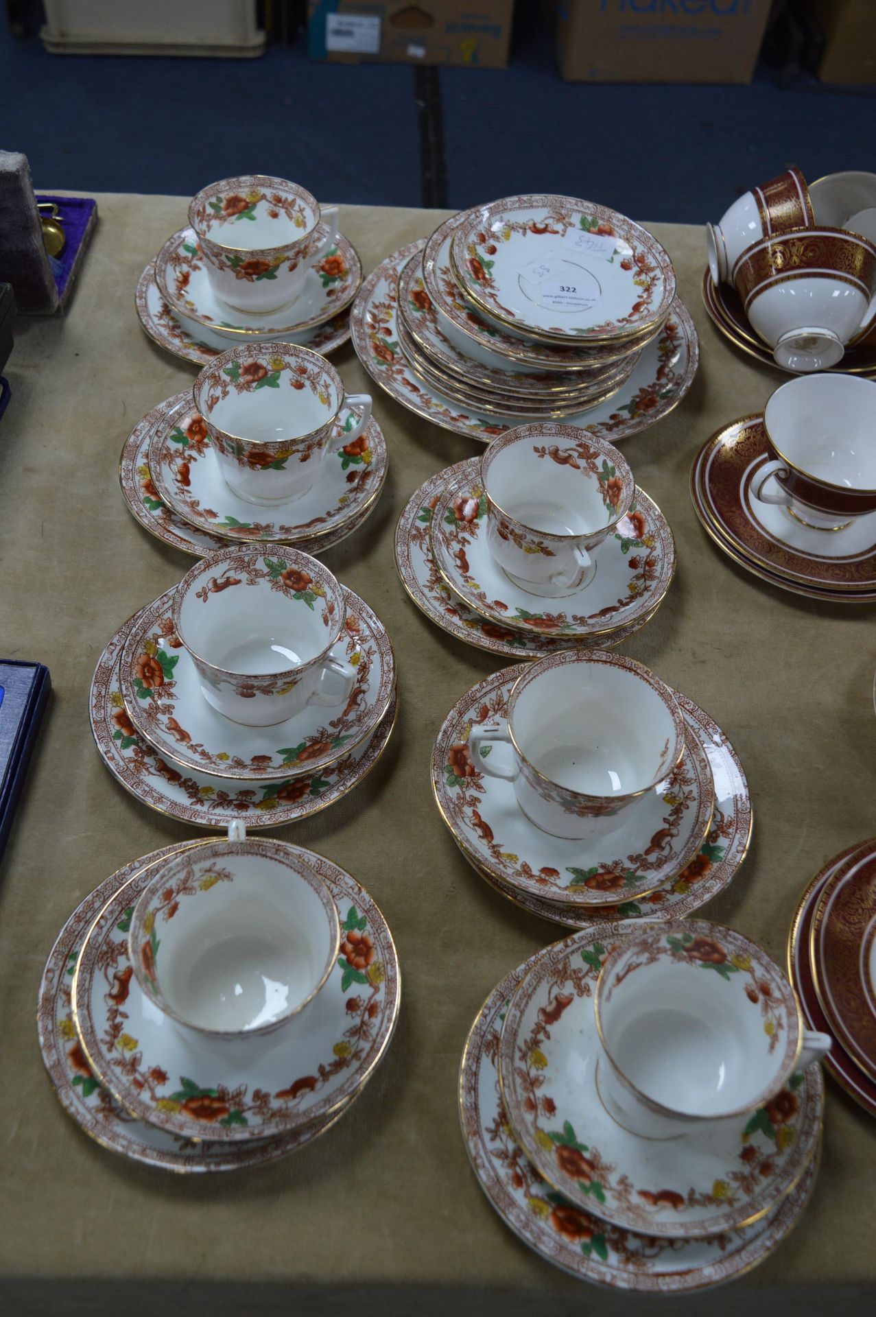 Thirty Three Pieces of Burman Tea Ware