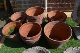 Ten Terracotta Plant Pots (AF)