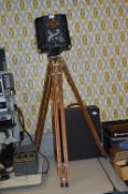 Large Field Camera with Copper Tripod, and Case